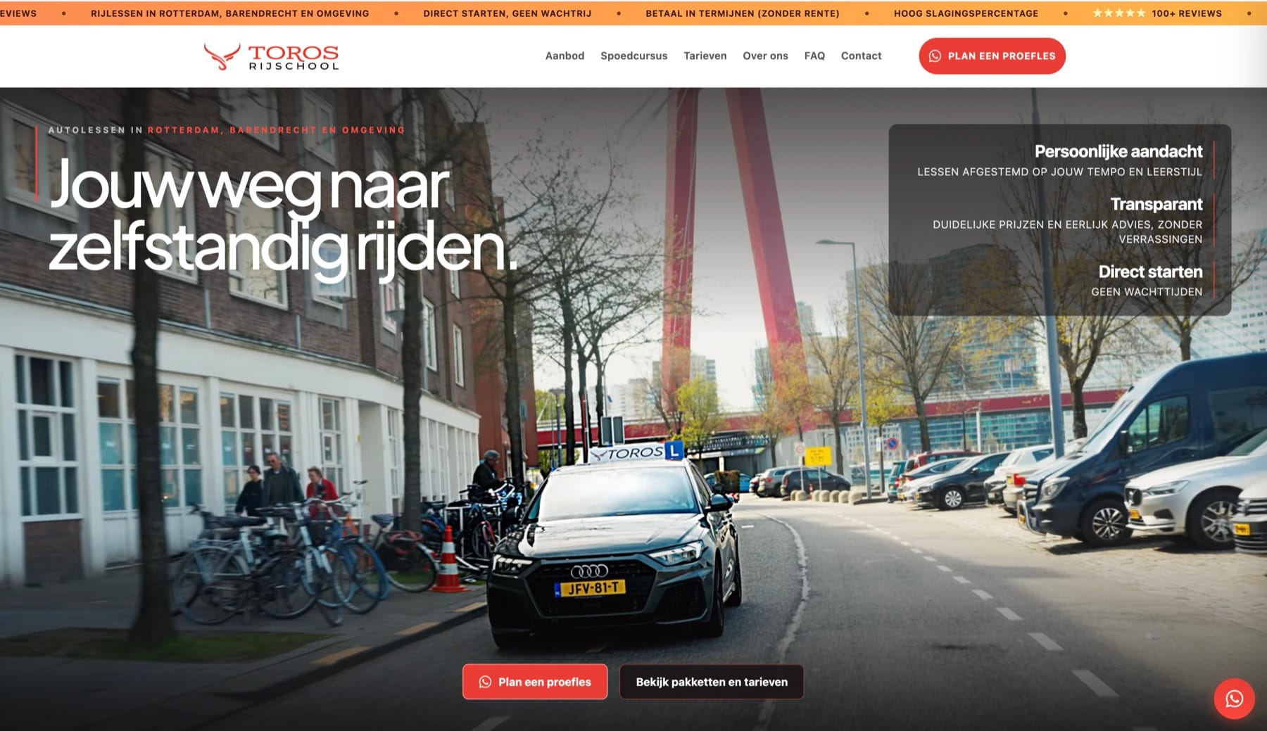 Rijschool Toros website preview
