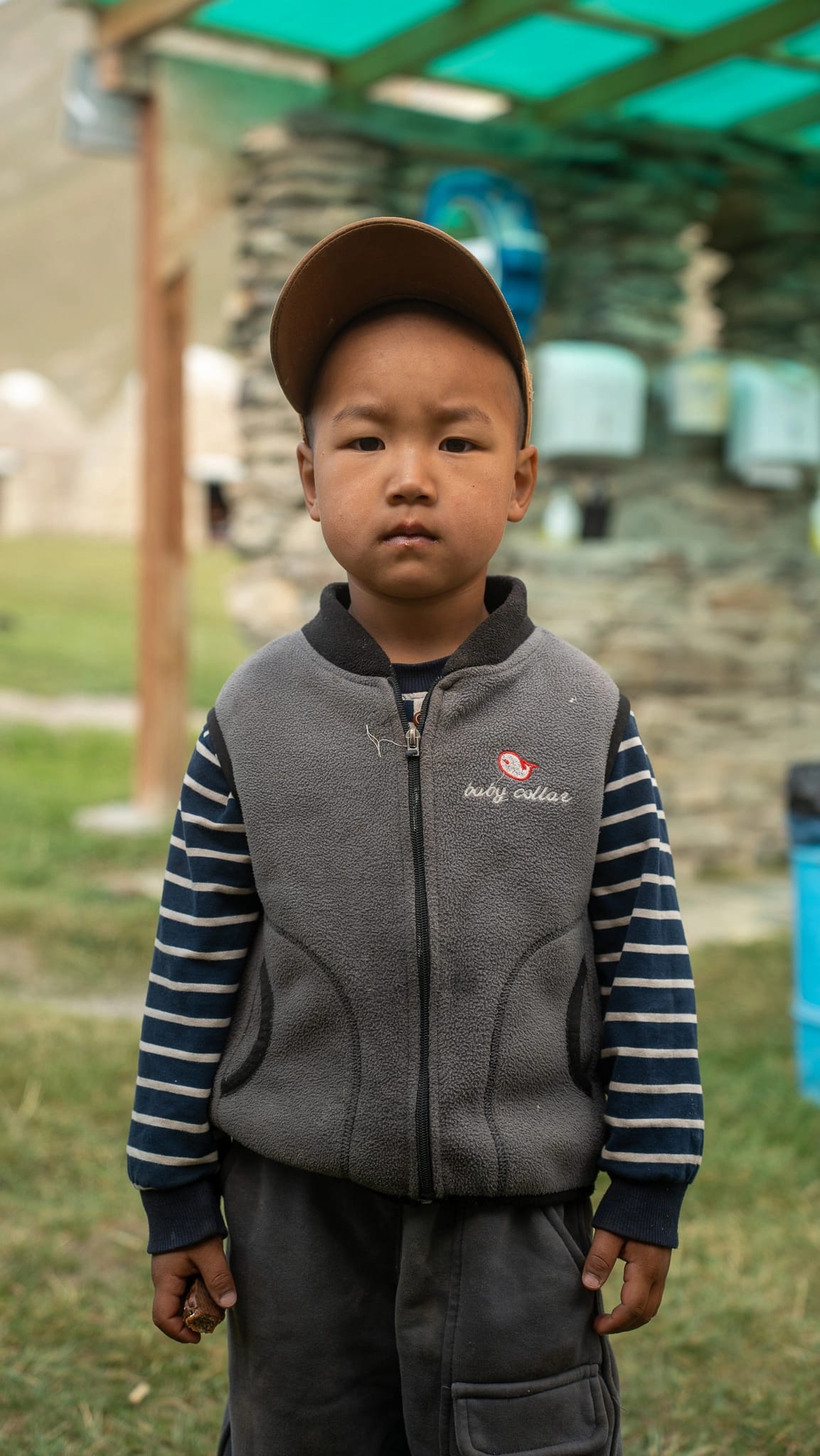 Detailed view of the caravanserai stone architecture