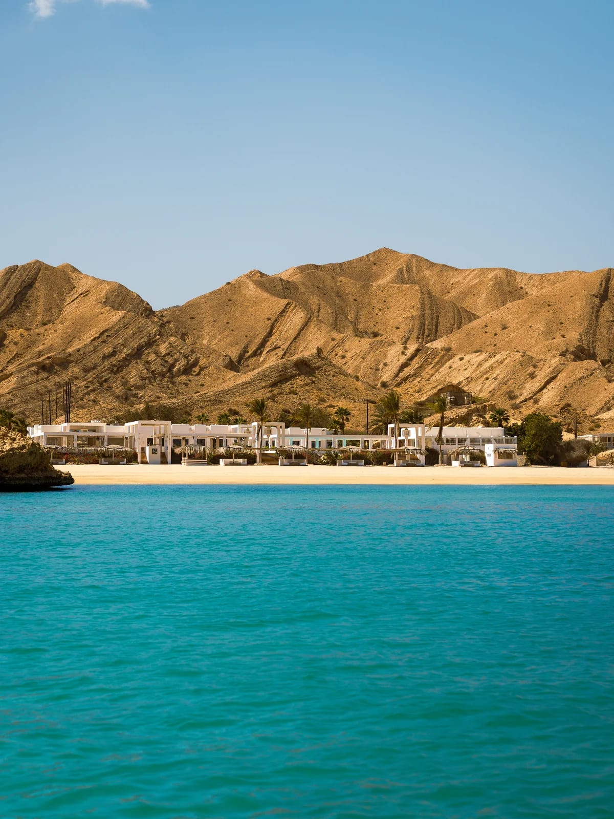 Coastal portrait at Qantab beach in soft daylight