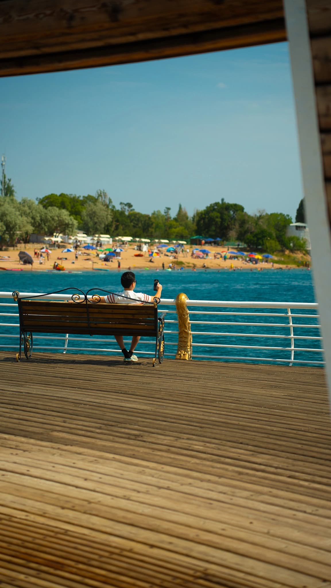 Crystal clear turquoise waters of Issyk-Kul